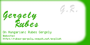 gergely rubes business card